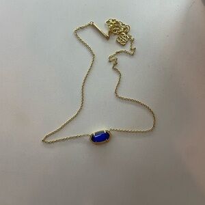 Kendra Scott Gold Necklace with Royal Blue Pendant